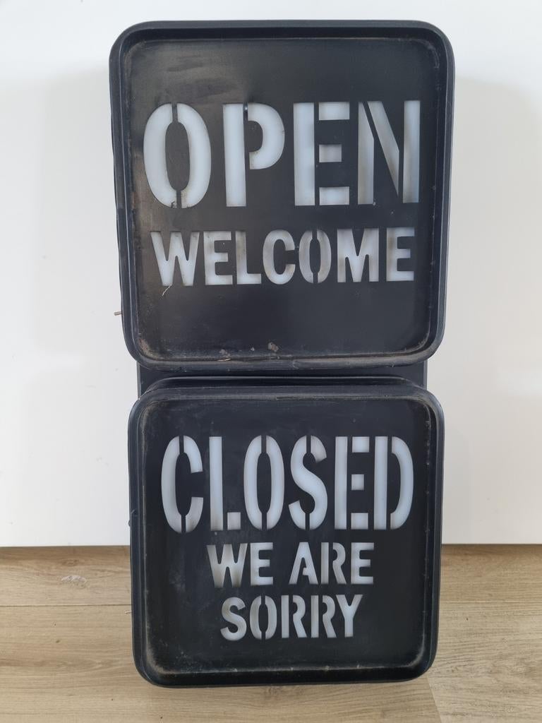 Industrieel open/closed bord, Ophalen of Verzenden