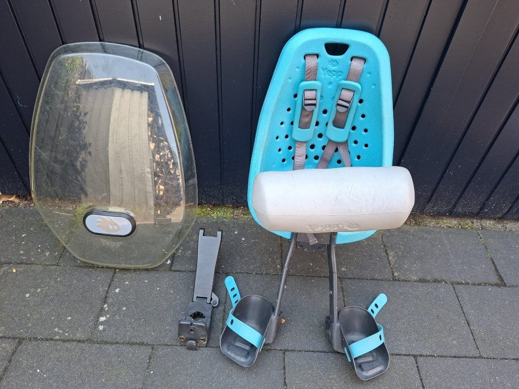 Yepp-fietsstoeltje + slaaprol + windscherm, Ophalen, Yepp (GMG), 0 t/m 18 kg, Voorzitje