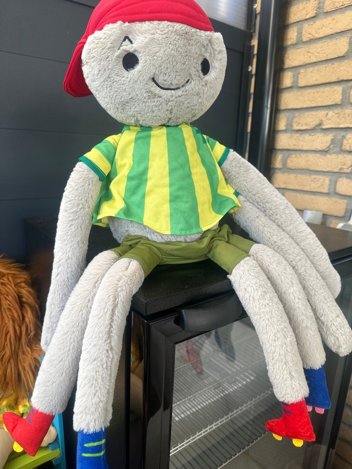 Met sprongen vooruit Knuffel - Grote Spinnenknuffel, Overige merken, Overige karakters, Overige typen, Ophalen of Verzenden
