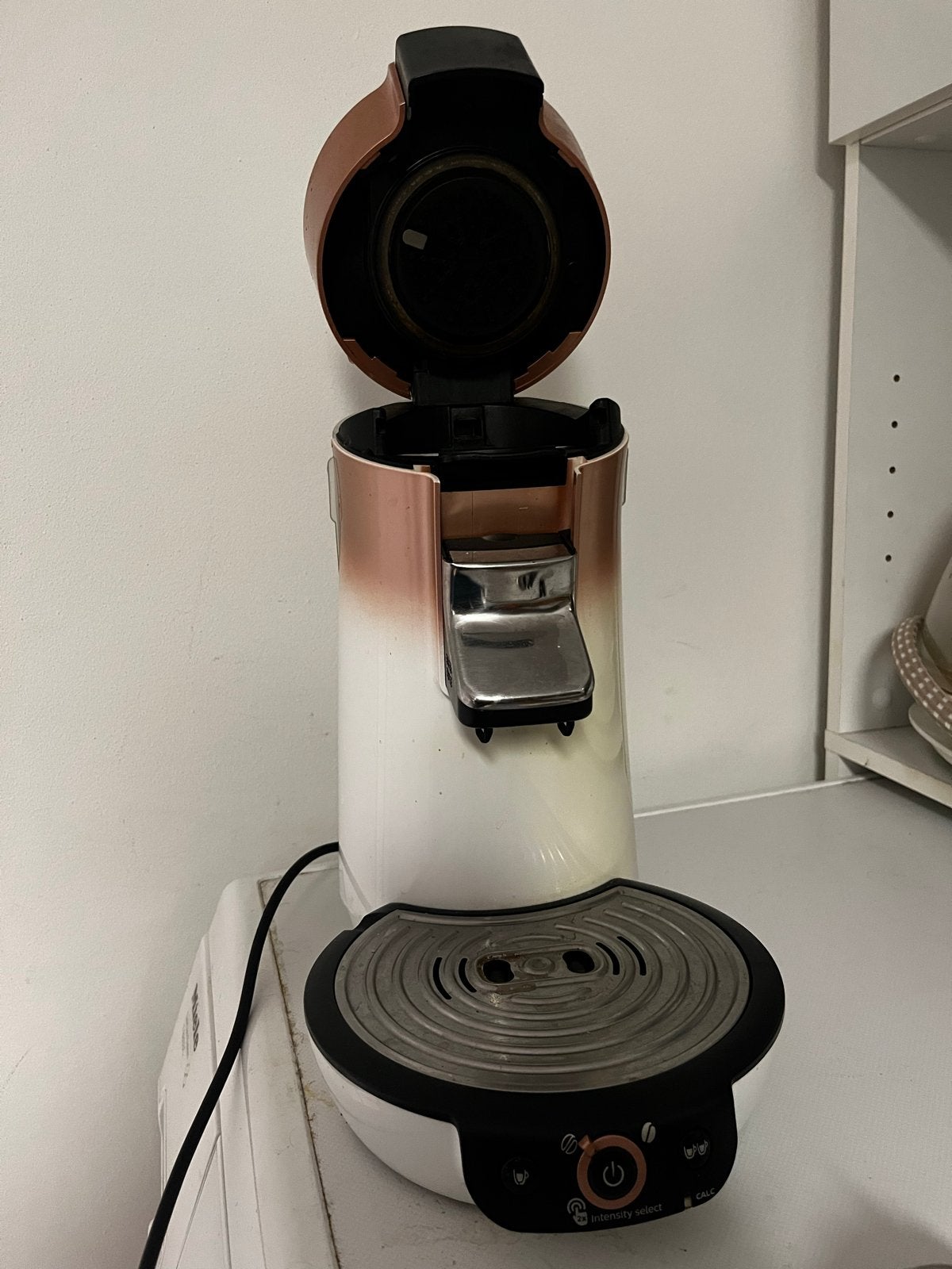 Philips Senseo Original Plus Koffiezetapparaat Wit/Koper, Ophalen, Koffiepads en cups, Gebruikt, Koffiemachine