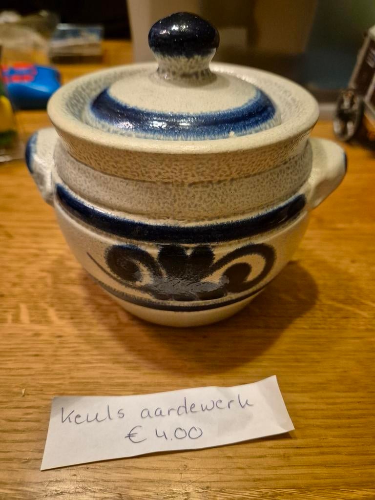 Aardewerk potje met deksel, Antiek en Kunst, Ophalen of Verzenden