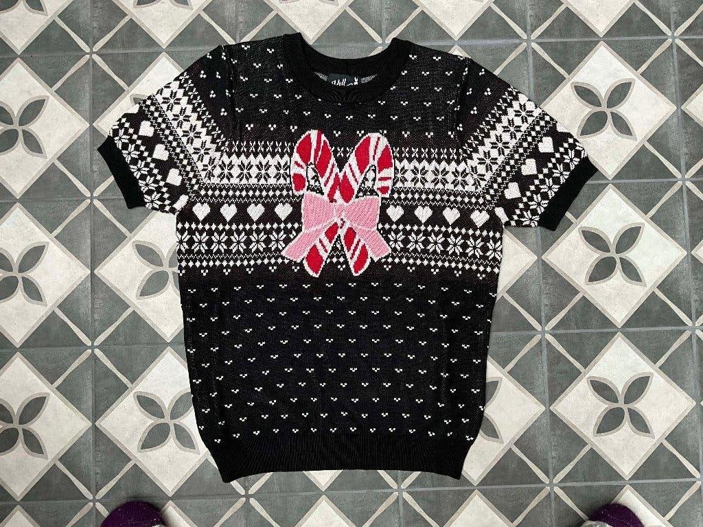 "Natalie Top" T-shirt zwart-wit van Hell Bunny Maat M, "Natalie Top" T-shirt zwart-wit van Hell Bunny Maat M, Nieuw, Ophalen of Verzenden