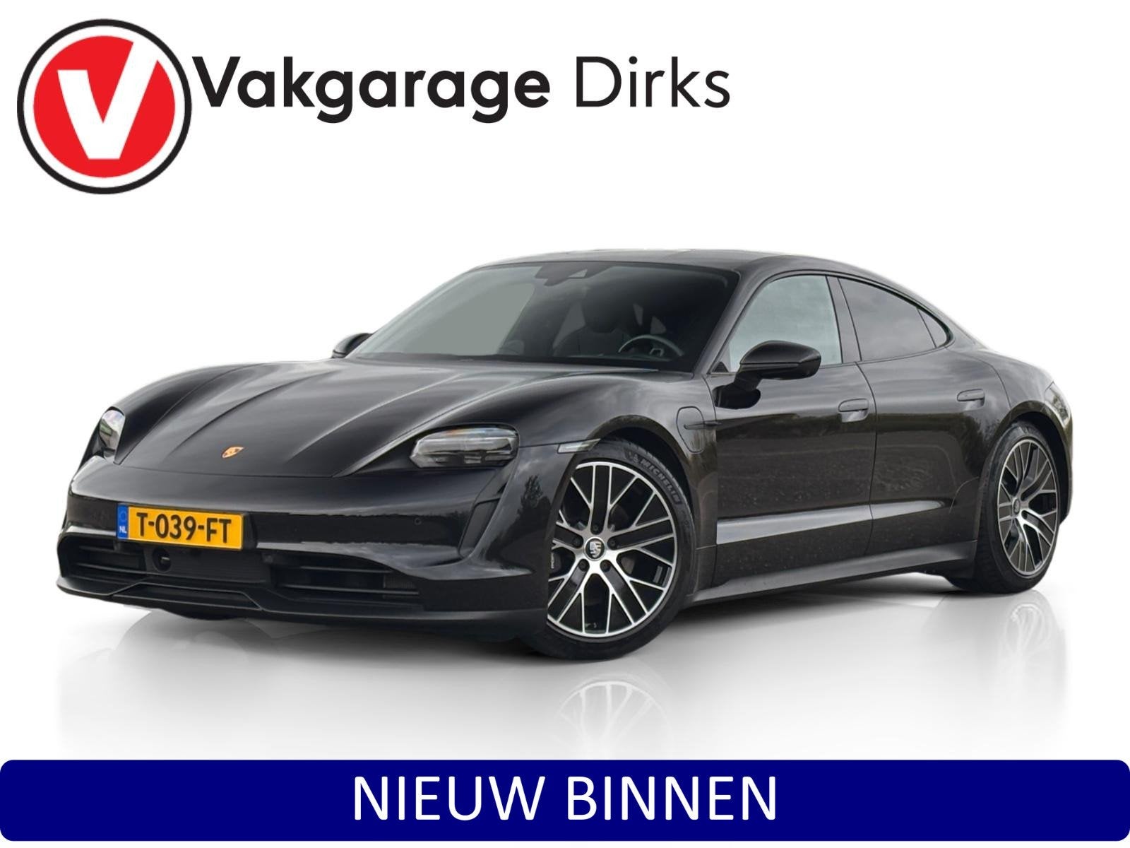 Porsche Taycan Performance 84 kWh ✅ Luchtvering ✅ 360, Auto's, Dealer onderhouden, Achterwielaandrijving, Gebruikt, Zwart