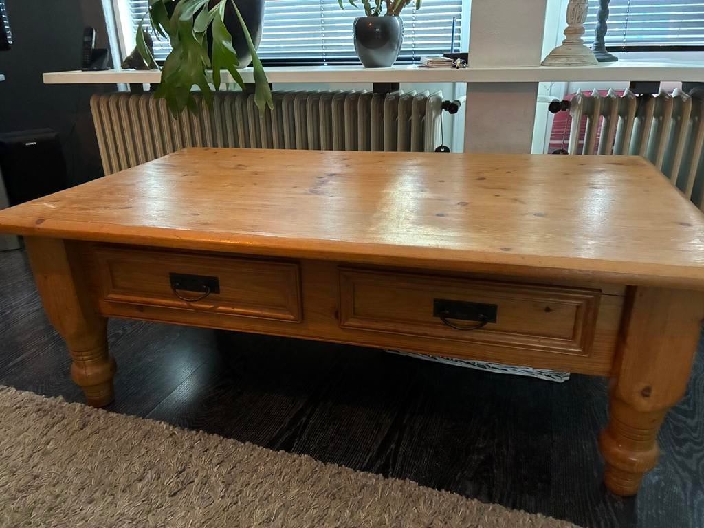 Grenen tafel, Huis en Inrichting, Tafels | Salontafels, Ophalen, Gebruikt, Minder dan 50 cm, 50 tot 100 cm