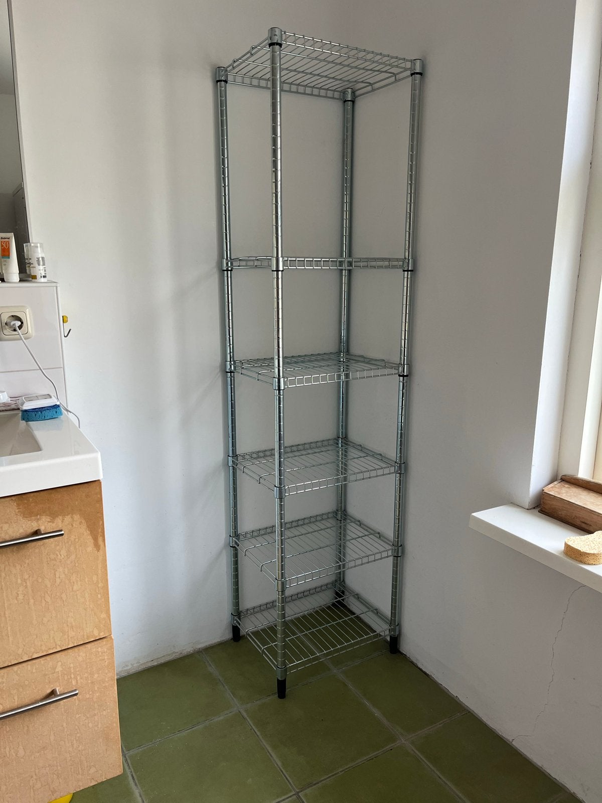 Omar IKEA stellingkast - Verchroomd staal, Ophalen, Gebruikt