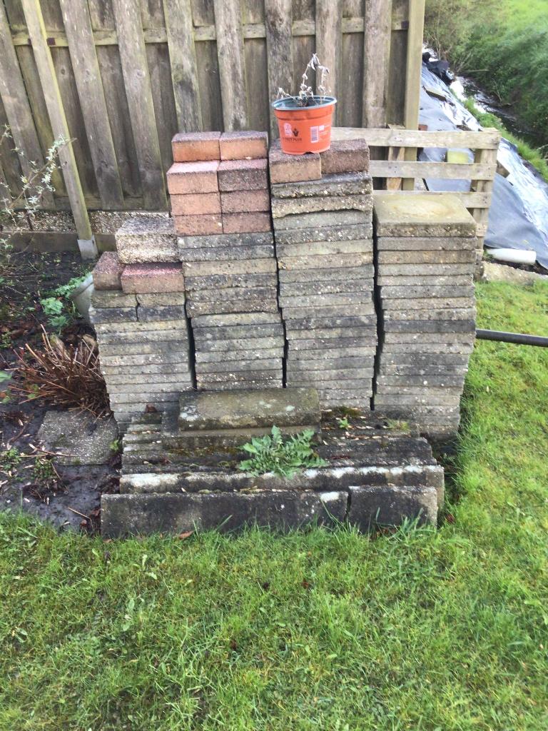 Gratis tegels, Ophalen, Gebruikt, Beton, Terrastegels