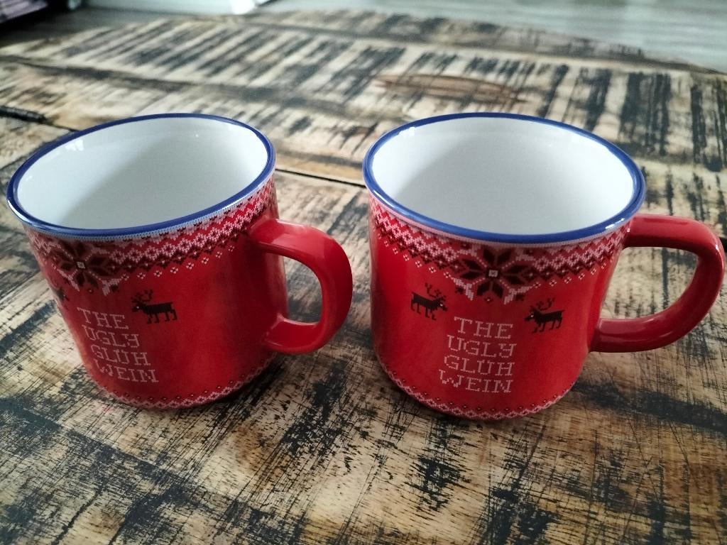 2 Gluh wein Mokken, Huis en Inrichting, Nieuw, Ophalen of Verzenden, Overige stijlen, Kop(pen) en/of Schotel(s)