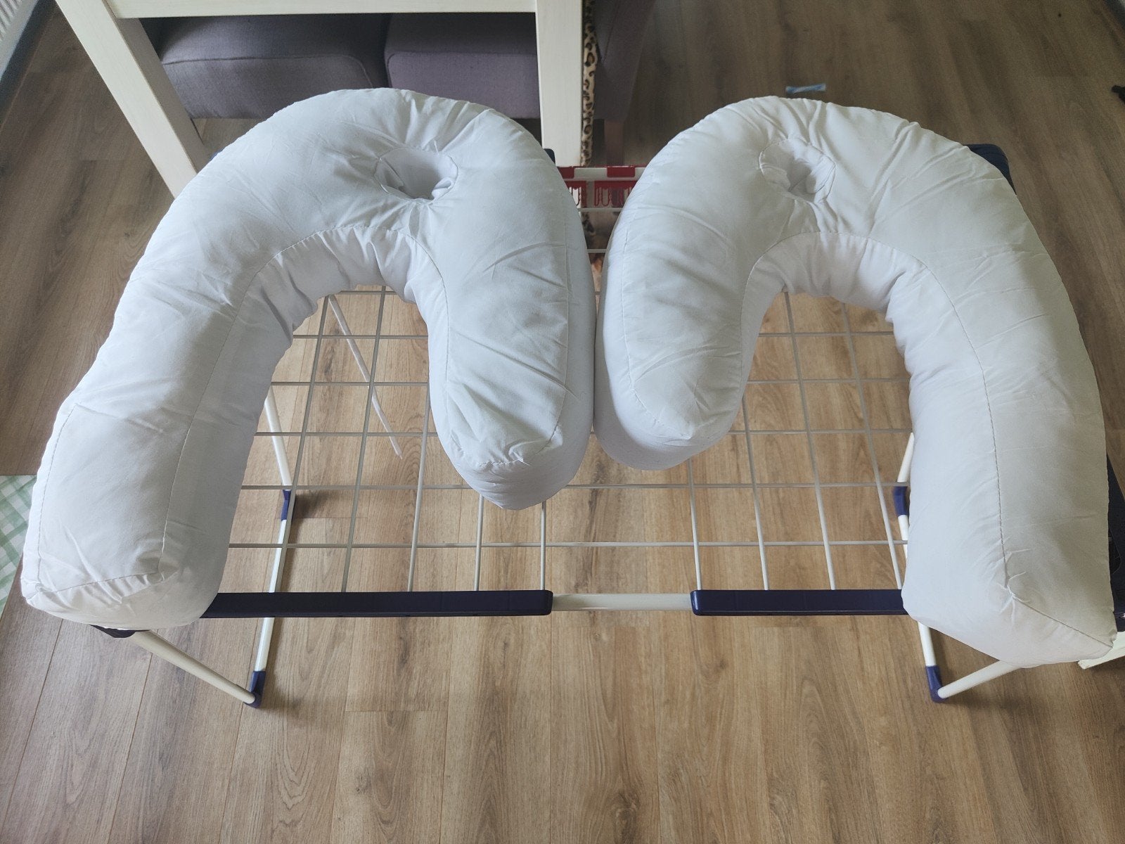 Ergonomisch U-vormig zijslaapkussen / zwangerschap, Ophalen of Verzenden, Zo goed als nieuw, Wit, Overige vormen