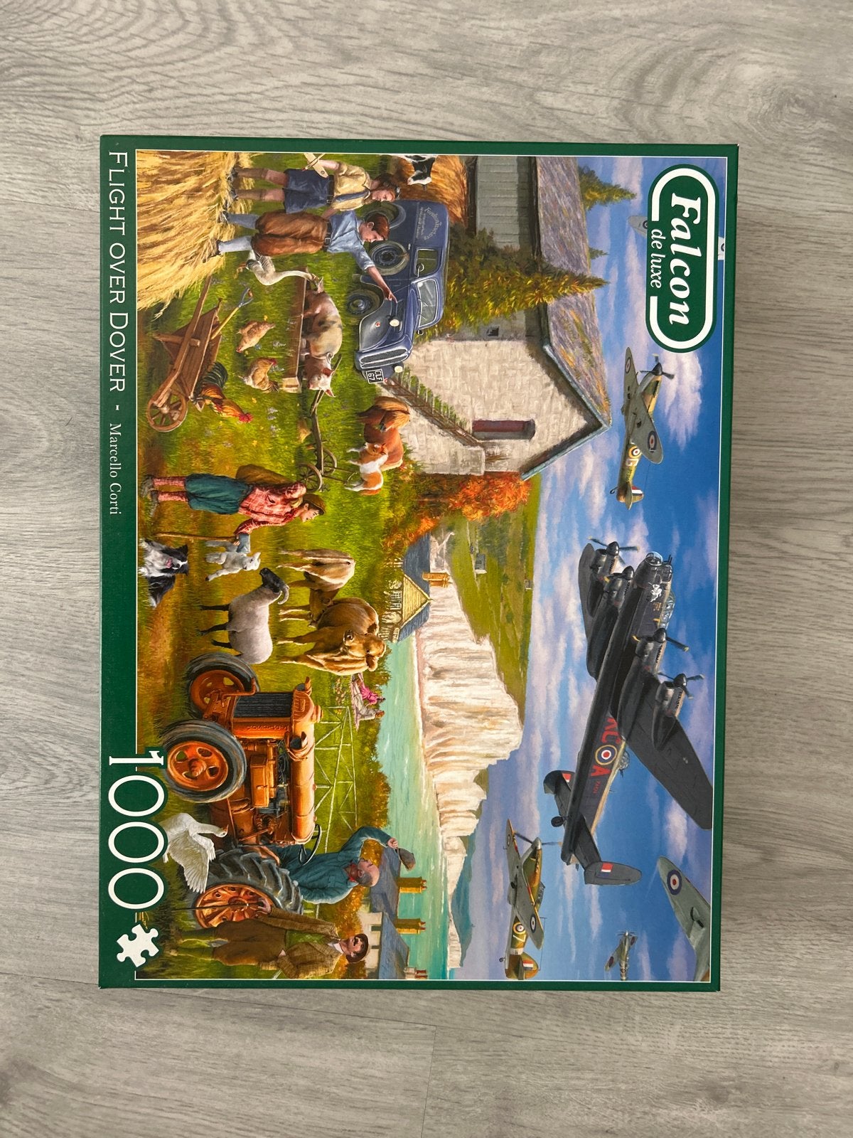 Falcon de Luxe Legpuzzel - Flight Over Dover (1000 stukjes), Ophalen of Verzenden, Meer dan 50 stukjes, Zo goed als nieuw, 6 jaar of ouder
