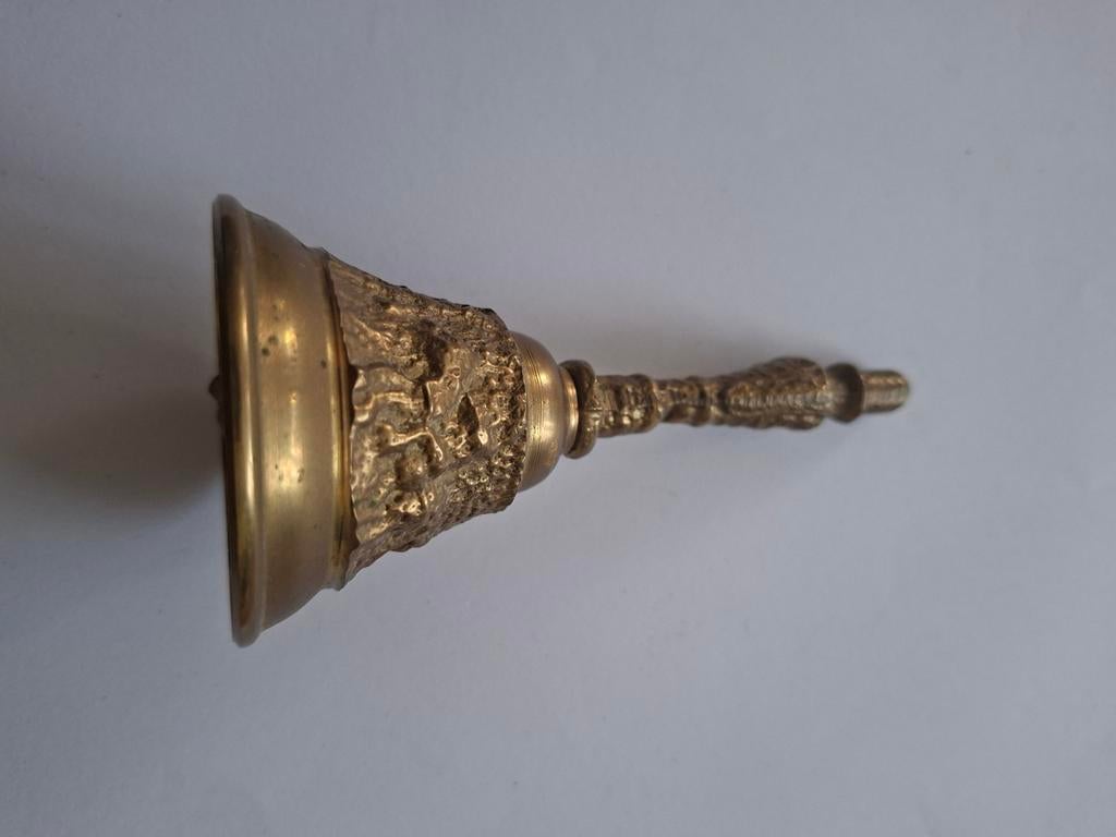 Te koop antiek koperen tafel bel en koperen notenkraker, Ophalen of Verzenden, Koper