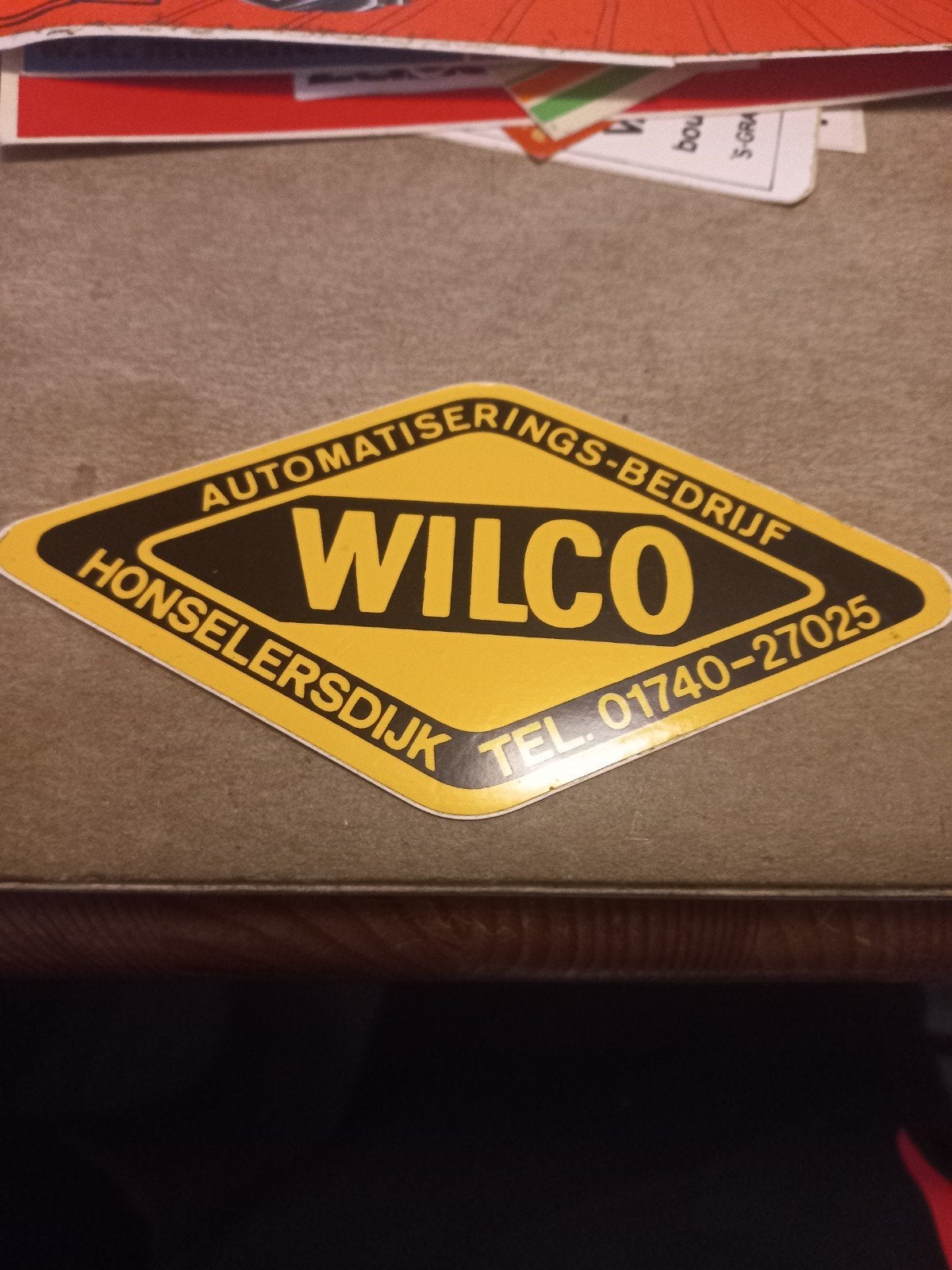 Vintage Wilco Automatisering Bedrijf Sticker Honselersdijk, Ophalen of Verzenden, Gebruikt, Bedrijf of Vereniging