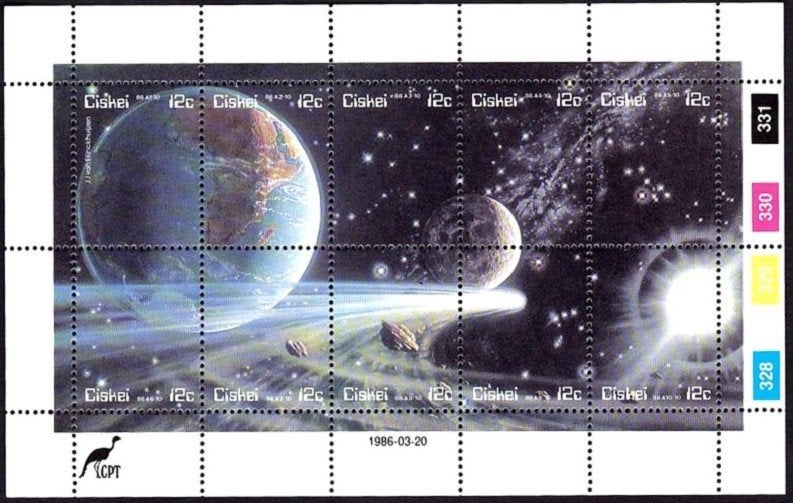 CISKEI 1986 Halley’s Komeet Velletje, Michel: 87-96 kb, Post, Postzegels en Munten, Verzenden, Zuid-Afrika, Postfris