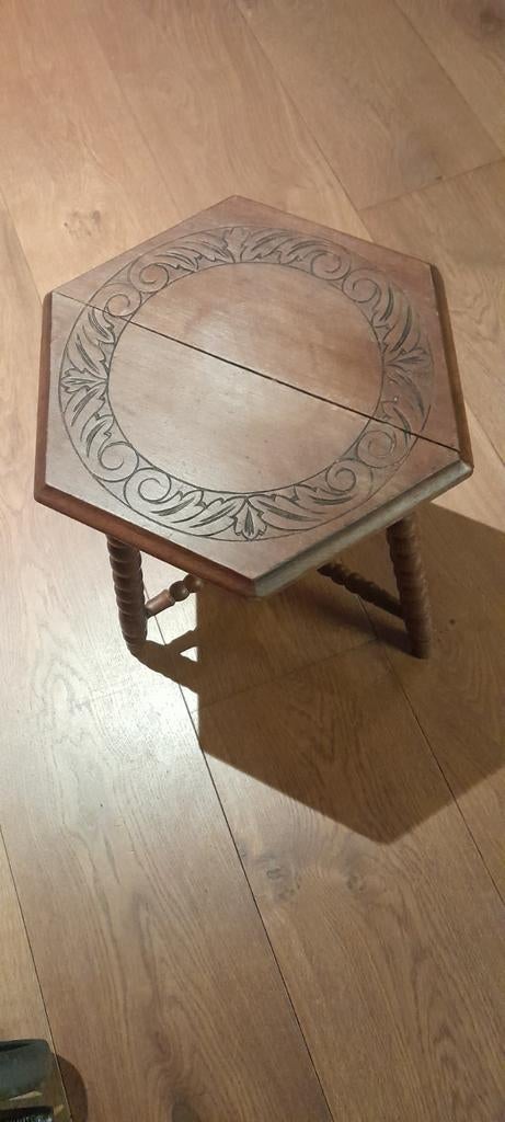 Antiek Plantentafeltje 1920/1930, Ophalen, Rond, Minder dan 55 cm, Minder dan 45 cm