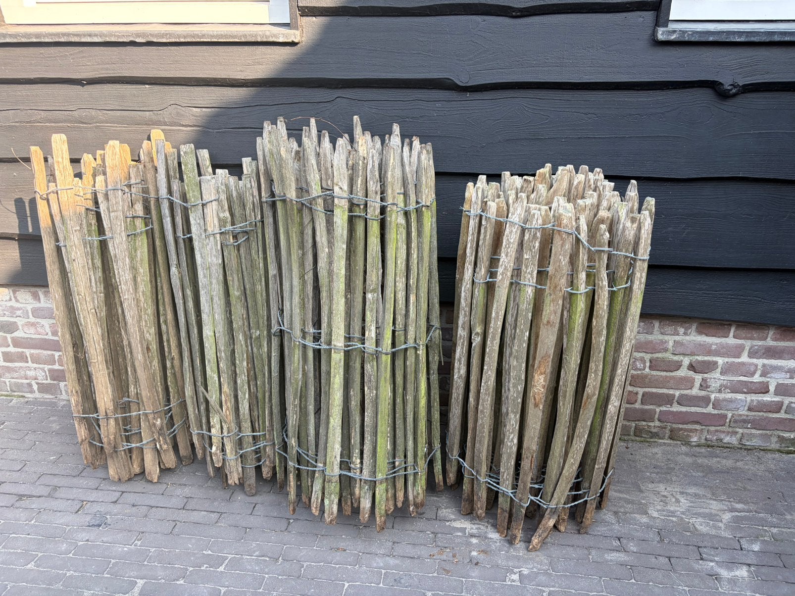 Schapenhek +- 23 meter, Ophalen, Gebruikt, Hout, Tuinhek
