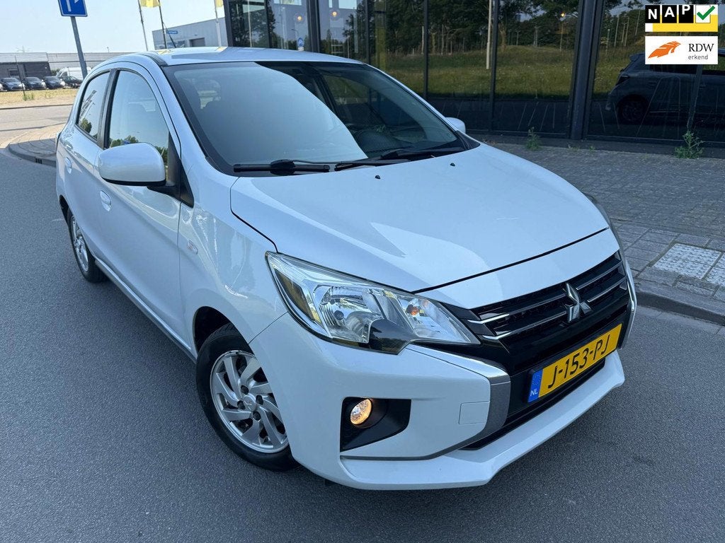 Mitsubishi Space Star 1.2 Active/Automaat/Carplay/Airco/crui, Auto's, Gebruikt, Wit, Origineel Nederlands, Bedrijf