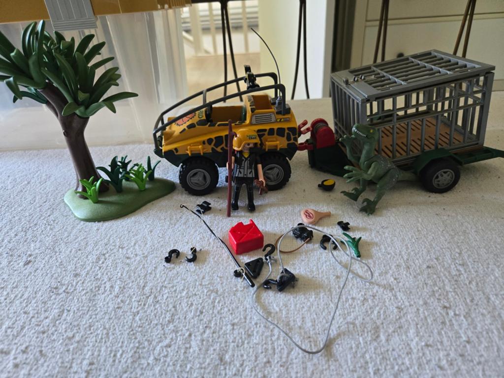 Playmobil Dinosaurus Safari Set met Voertuig en Dinosaurus, Ophalen of Verzenden, Gebruikt