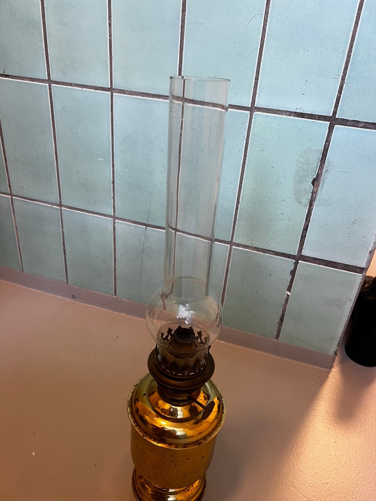 Antieke olielamp, Ophalen of Verzenden