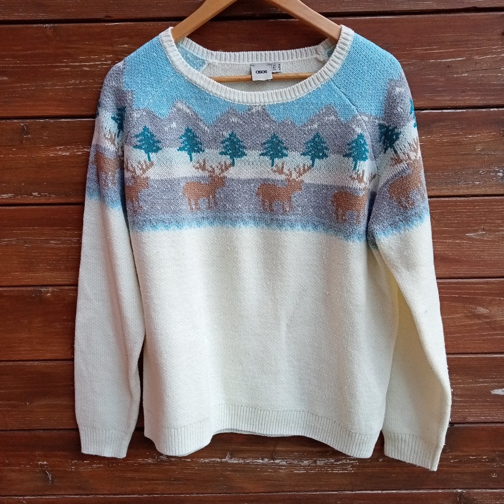 Asos winter trui noors motief maat 42, ASOS, Maat 42/44 (L), Zo goed als nieuw, Meerkleurig