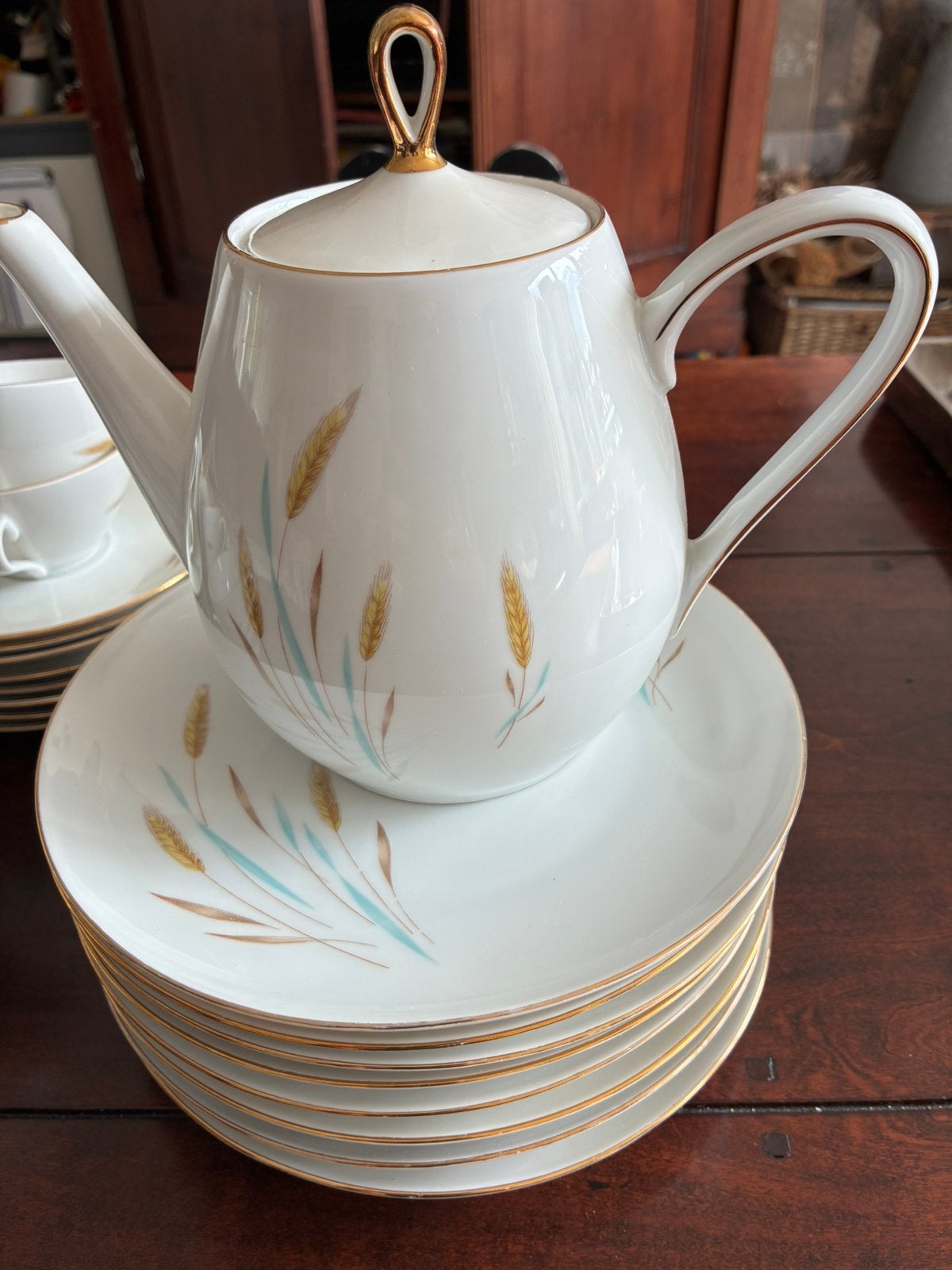 Vintage winterling bavaria golden wheat  servies goud aren, Antiek en Kunst, Ophalen of Verzenden