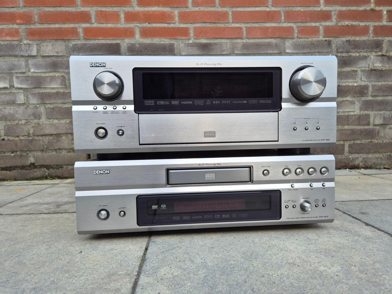 Denon AVR-3806 Receiver & DVD-3910 DVD-speler, Ophalen, Denon, Zo goed als nieuw, 120 watt of meer