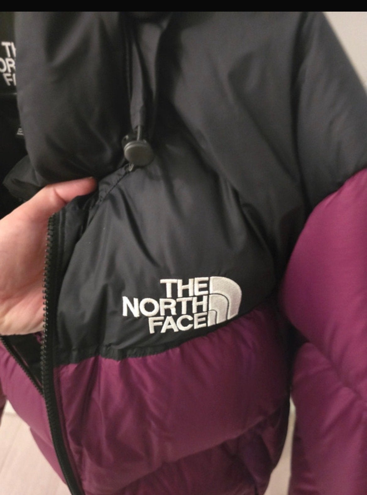 The North Face 1996 Retro Nuptse Jacket - Paars/Zwart, Ophalen of Verzenden, Zo goed als nieuw, Maat 46 (S) of kleiner, Paars