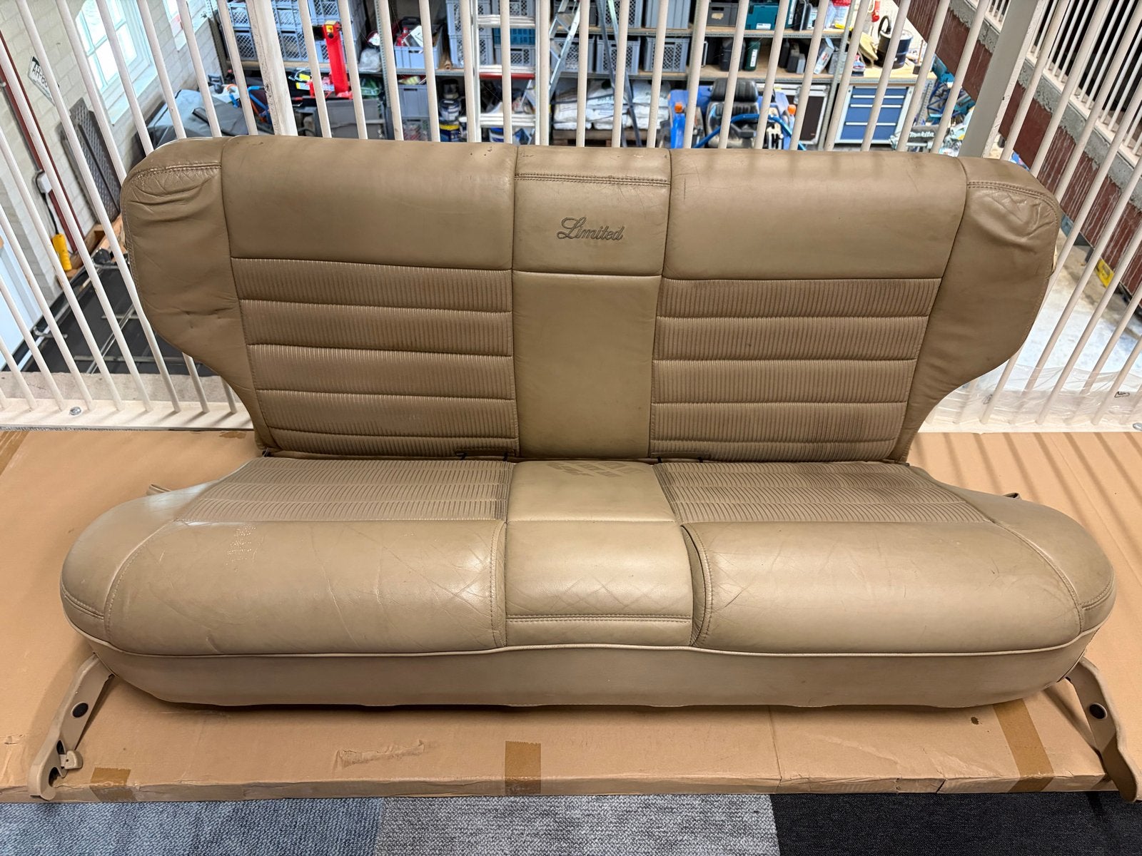 Achterbank Jeep Cherokee XJ Limited - Beige Leer, Auto-onderdelen, Ophalen, Gebruikt, Jeep