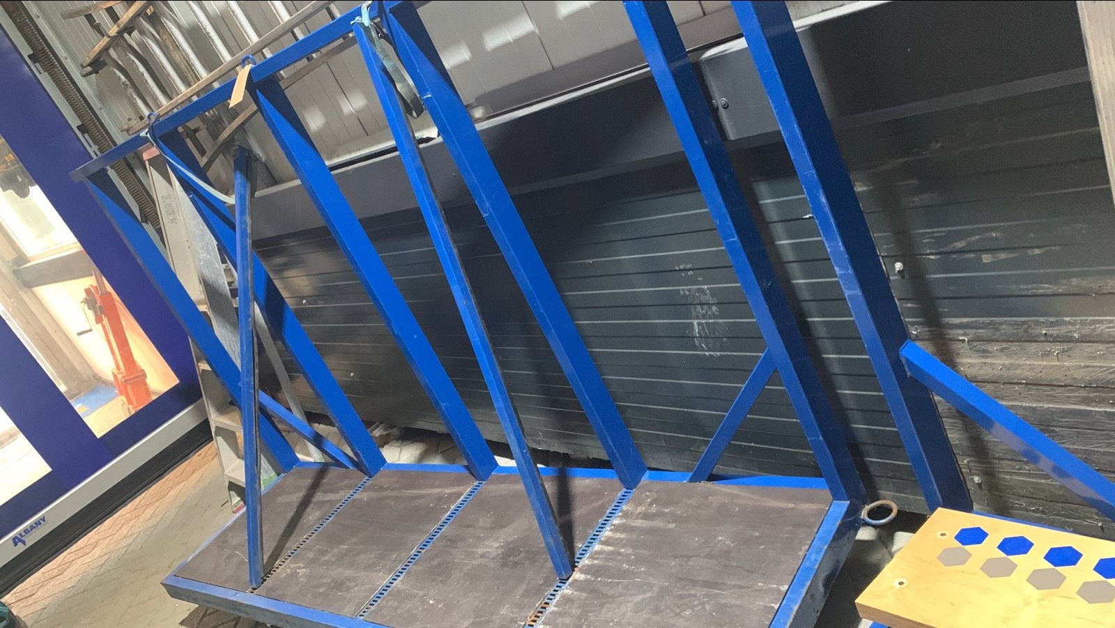 Zware Glas Platenkar met Hijsogen 180x135, 100 liter of meer, Ophalen, Zo goed als nieuw, Transportkar