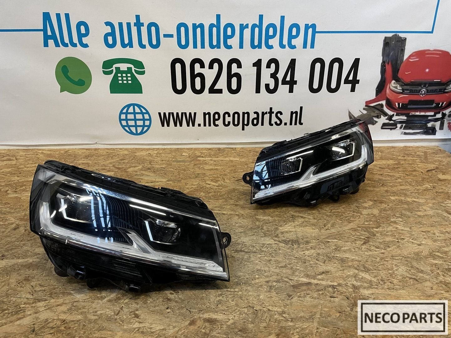 VW T6 FACELIFT 7L 7L1 LED KOPLAMPEN KOPLAMP ORIGINEEL, Auto-onderdelen, Verlichting, Gebruikt, -, Volkswagen, -