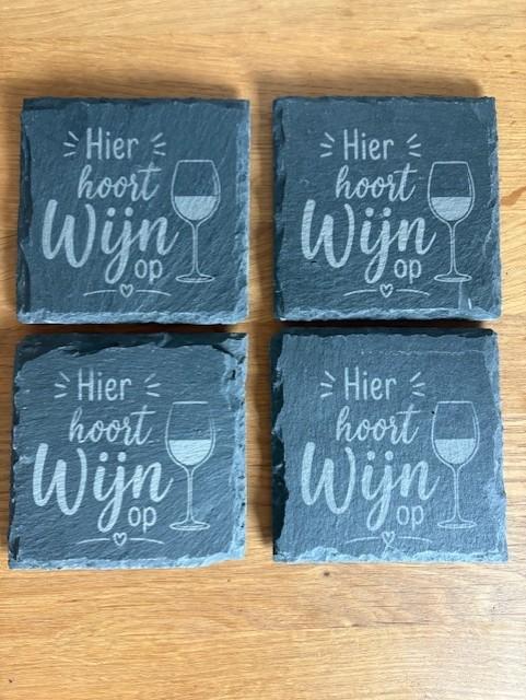 onderzetters - hier hoort wijn op, Ophalen of Verzenden, Nieuw, Glas of Kopje