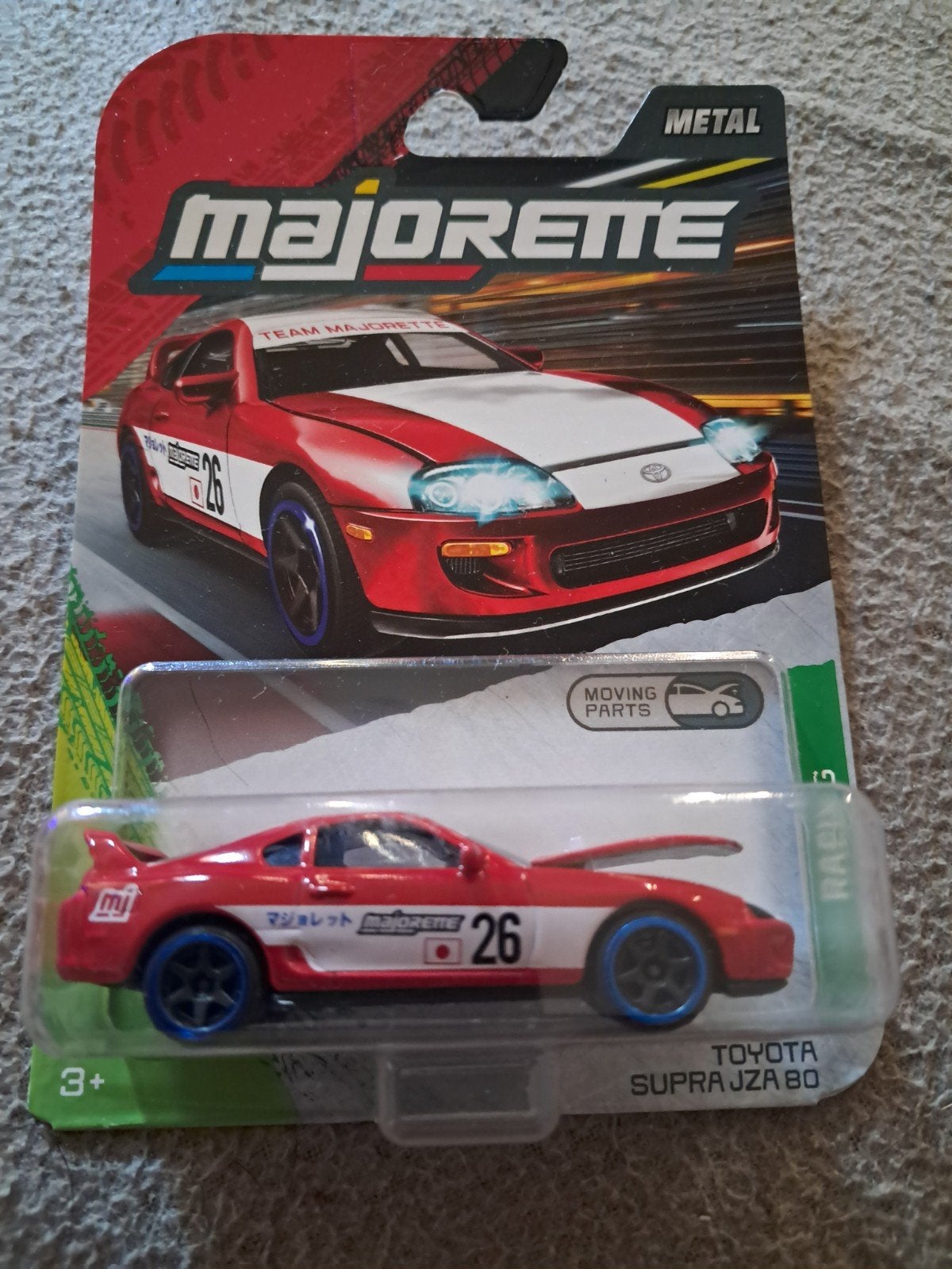 Majorette Toyota Supra JZA80 rood nieuw in verpakking, Ophalen of Verzenden, Nieuw, Auto