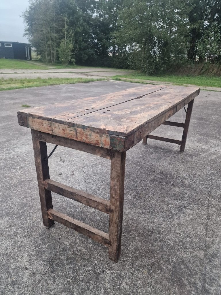 Robuuste houten werkbank / tafel, Ophalen