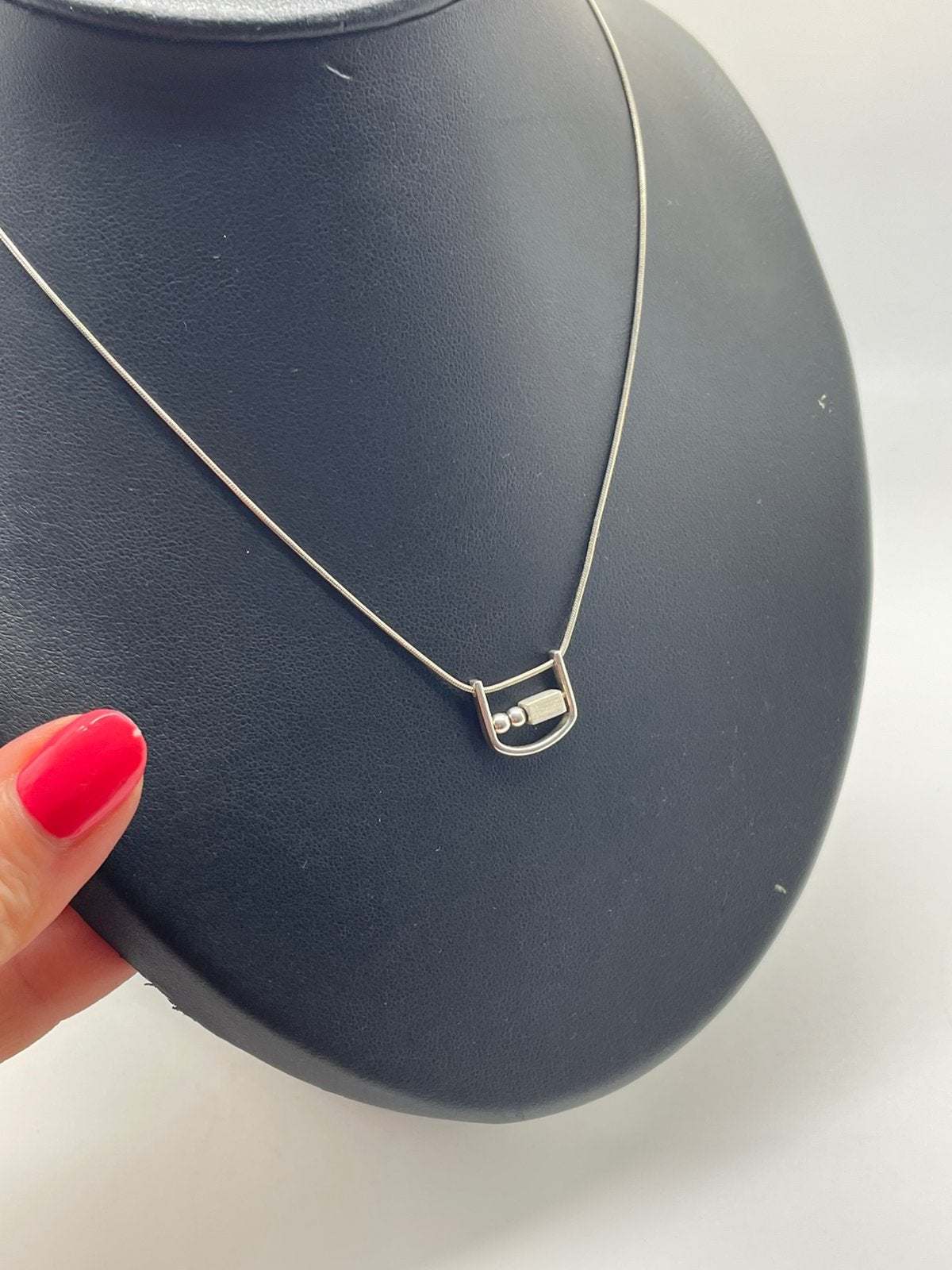 E841 Prachtige zilveren Esprit ketting met hanger, Met hanger, Ophalen of Verzenden, X, Zilver