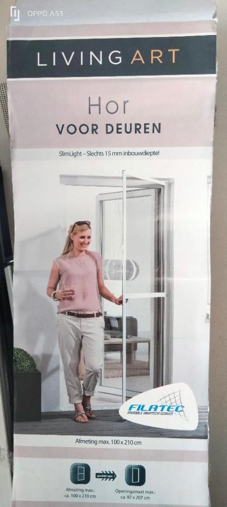 Aluminium hordeur wit max 100 x 210, Doe-het-zelf en Verbouw, Ophalen, 80 tot 100 cm, Hordeur, Nieuw