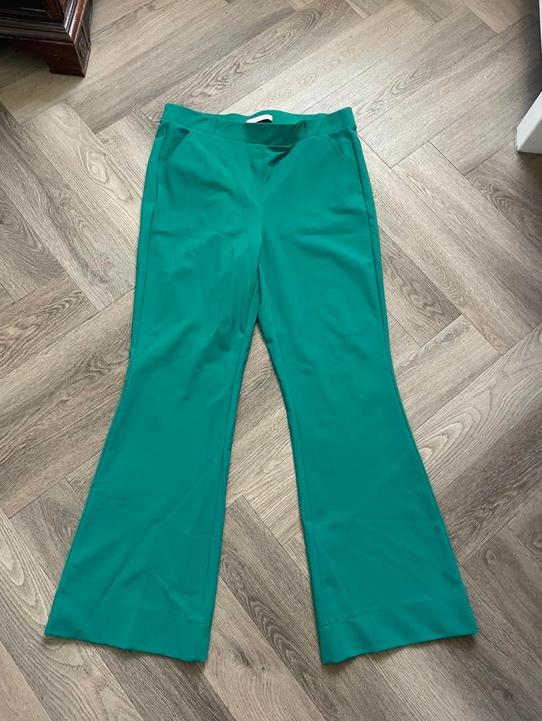 Studio Anneloes flared bonded broek groen travelstof XXL, Kleding | Dames, Maat 46/48 (XL) of groter, Ophalen of Verzenden, Zo goed als nieuw