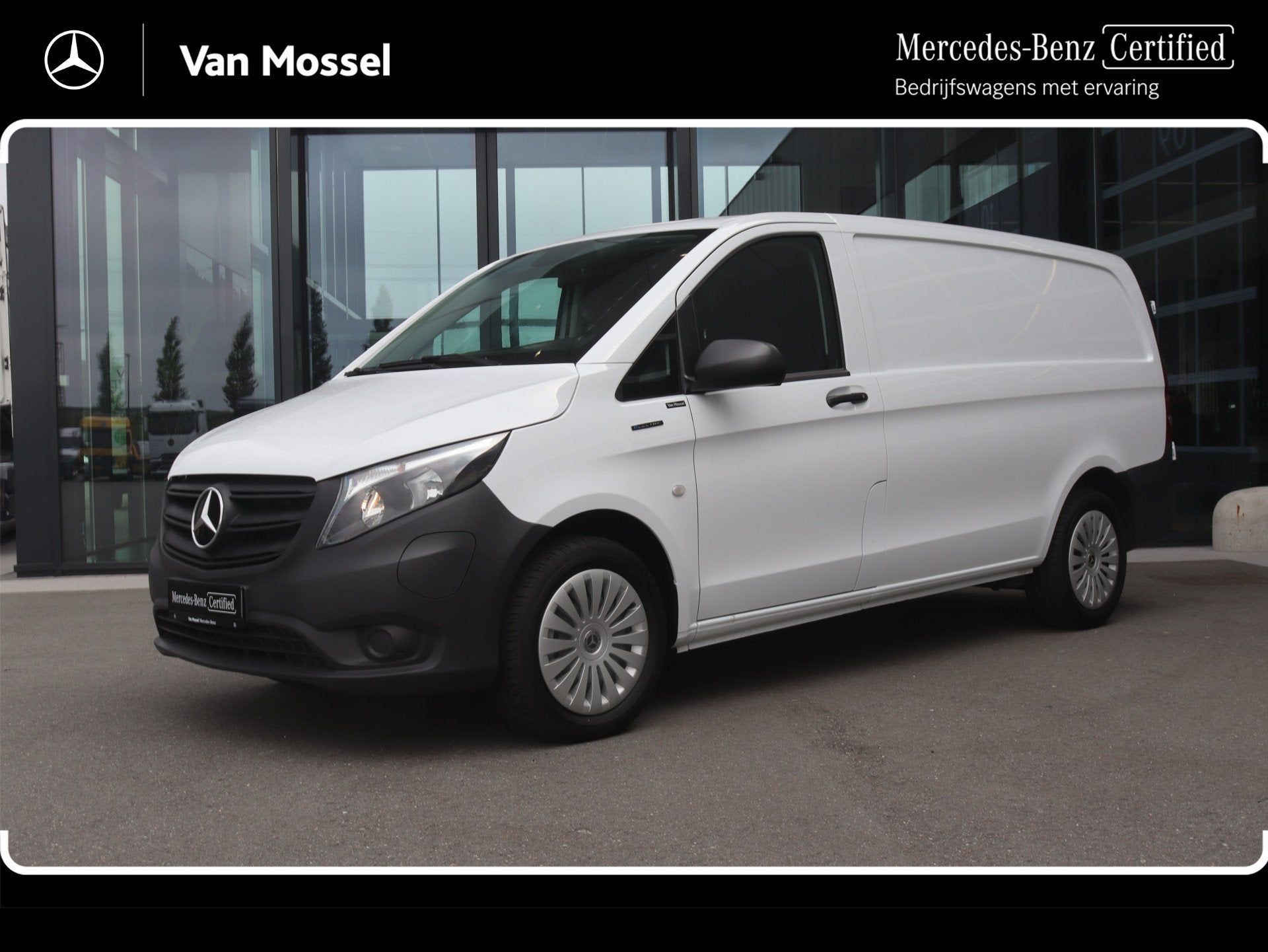 Mercedes-Benz eVito eVito 112 L2 66 kWh /AIRCO/NAVI/CAMERA/S, Auto's, Stof, 116 pk, Wit, Mercedes-Benz