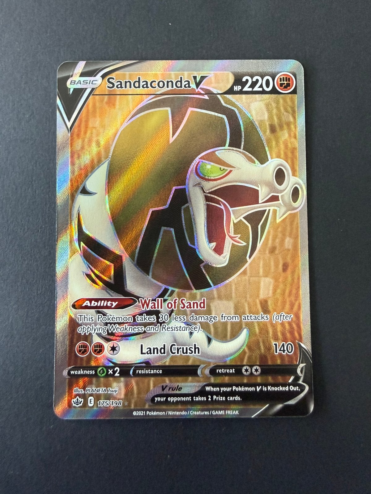Chilling Reign 175/198 Sandaconda V, Hobby en Vrije tijd, Verzamelkaartspellen | Pokémon, Ophalen of Verzenden, Nieuw, Losse kaart