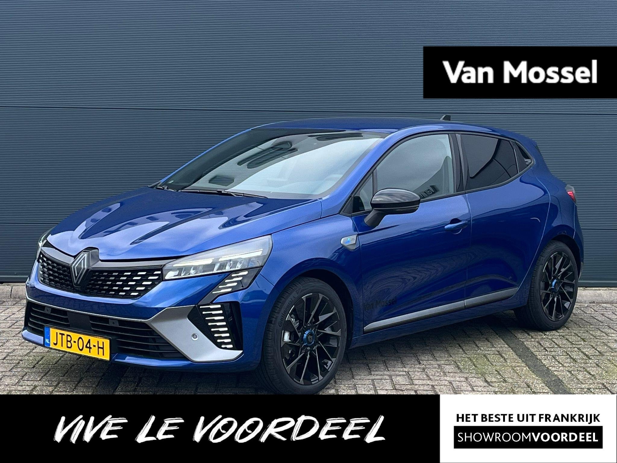 Renault Clio 1.6 E-Tech Full Hybrid Esprit Alpine 145PK | Ad, Auto's, Dealer onderhouden, Euro 6, Blauw, Leder en Stof