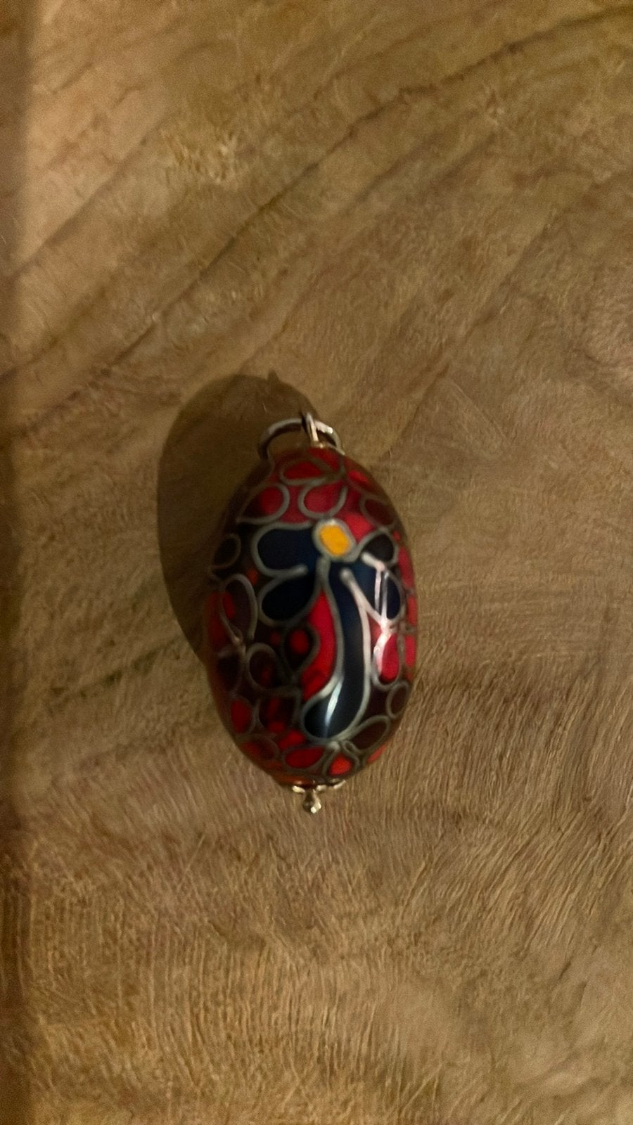 Prachtige Cloisonné hanger bedel kraal, Ophalen of Verzenden, Zo goed als nieuw, Bedel