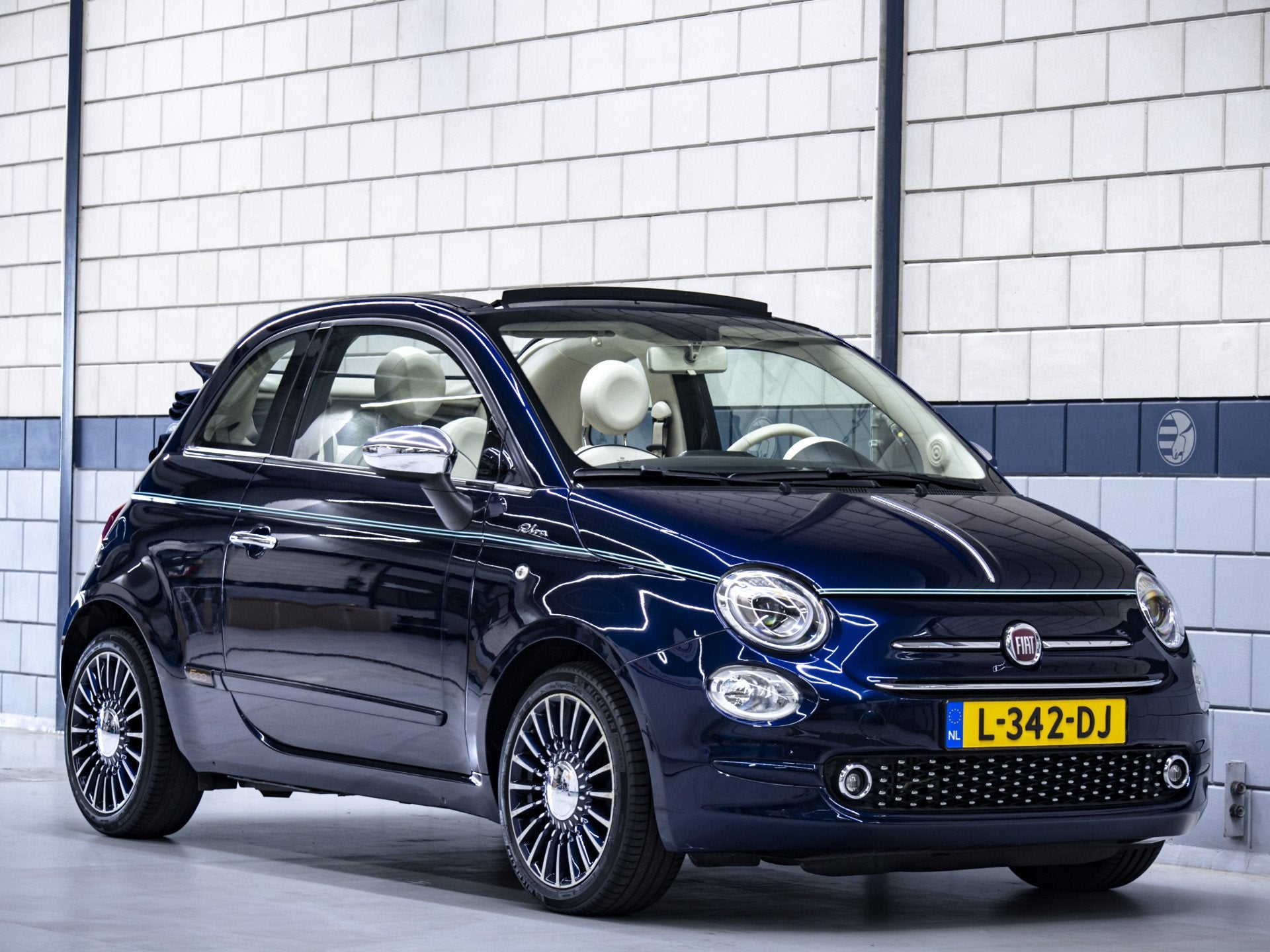 Fiat 500C TwinAir Turbo | Riva (bj 2017), Voorwielaandrijving, Gebruikt, Automatische klimaatregeling, Cabriolet