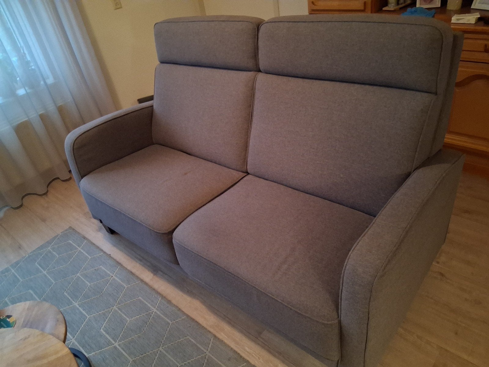 2 zitsbank + fauteuil + hocker, Huis en Inrichting, Ophalen, Zo goed als nieuw, 75 tot 100 cm, Minder dan 150 cm