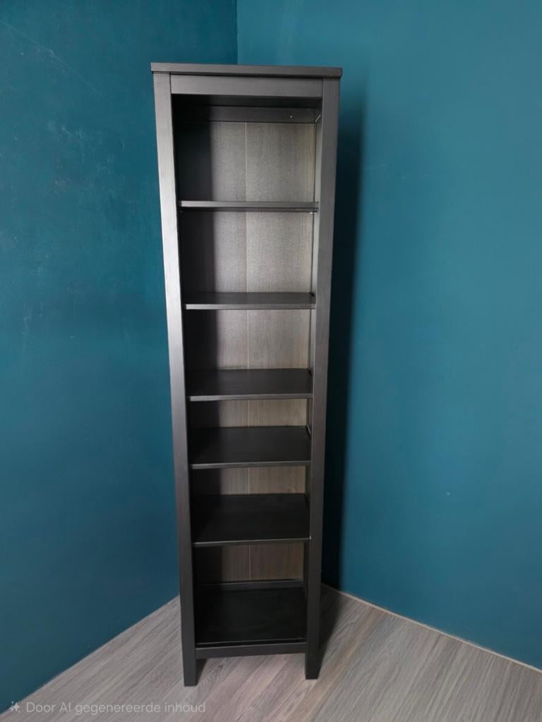 IKEA Hemnes Boekenkast Zwartbruin - 197x48x37 cm, Huis en Inrichting, Kasten | Boekenkasten, Gebruikt, Minder dan 50 cm, 150 tot 200 cm