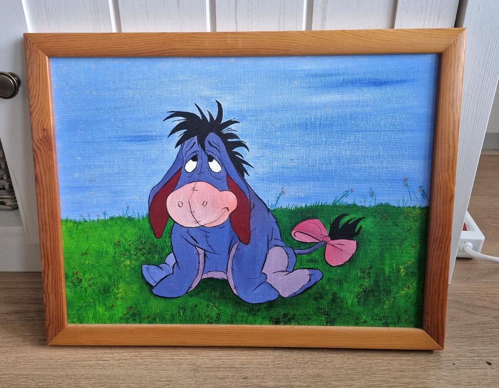 Disney / Eeyore schilderij  *a, Verzamelen, Ophalen of Verzenden, Winnie de Poeh of vrienden, Zo goed als nieuw, Overige typen