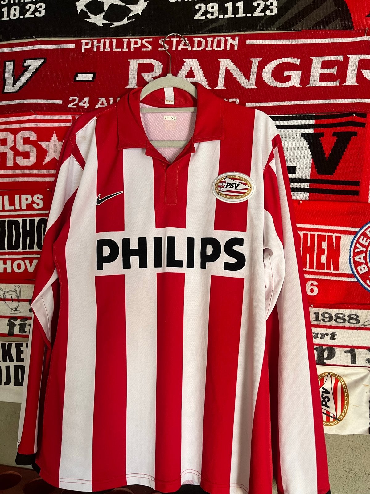 PSV Thuisshirt Lange Mouwen 2006/2008 Maat XL, Ophalen of Verzenden, Zo goed als nieuw, PSV, Shirt