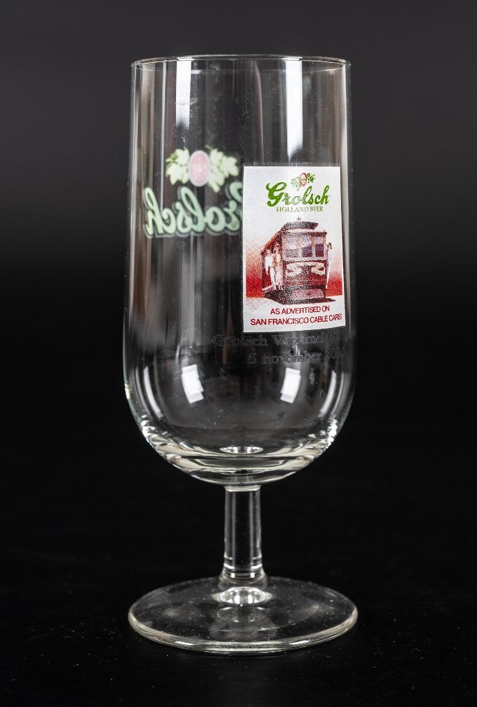 Grolsch dubbeldruk glas Verzamelaars gilde 2006, Ophalen of Verzenden, Gebruikt, Glas of Glazen, Grolsch