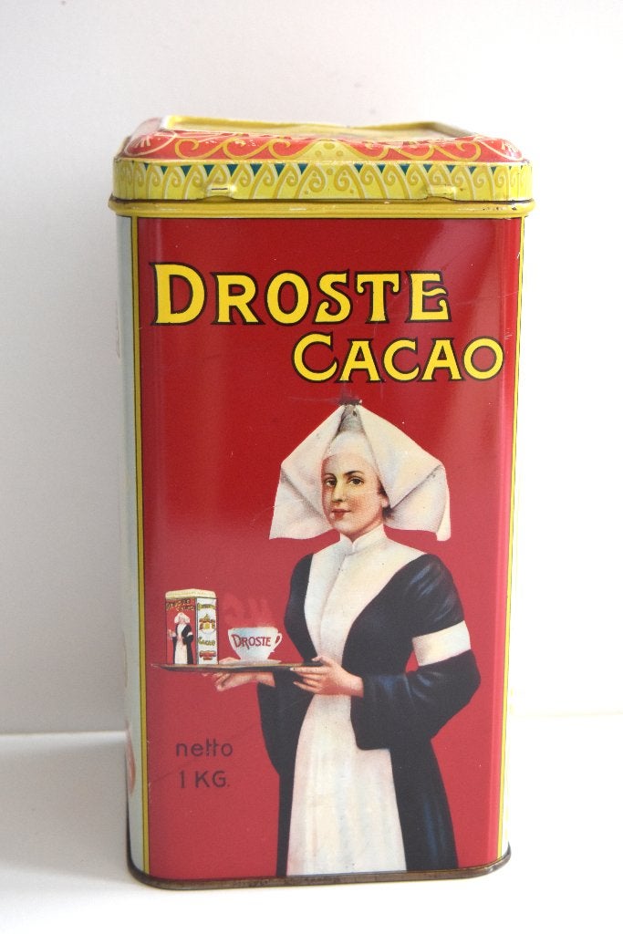 Vintage Droste Cacao 1kg blik in goede staat, Verzamelen, Ophalen of Verzenden, Gebruikt, Overige, Droste
