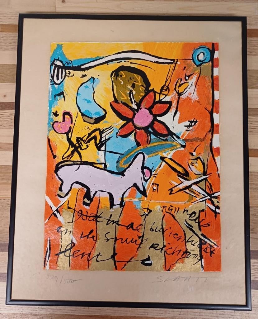 Zeefdruk Miriam Slaats - Lente - 229/500, Antiek en Kunst, Kunst | Litho's en Zeefdrukken, Ophalen of Verzenden