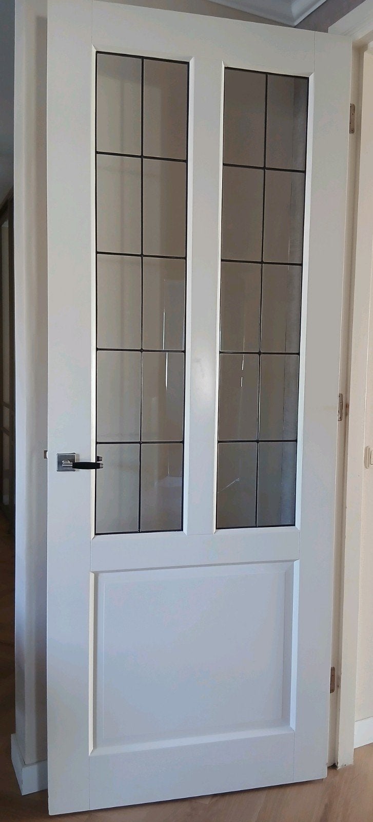 Binnendeur met glazen raamwerk, Ophalen, Gebruikt, 80 tot 100 cm, 215 cm of meer