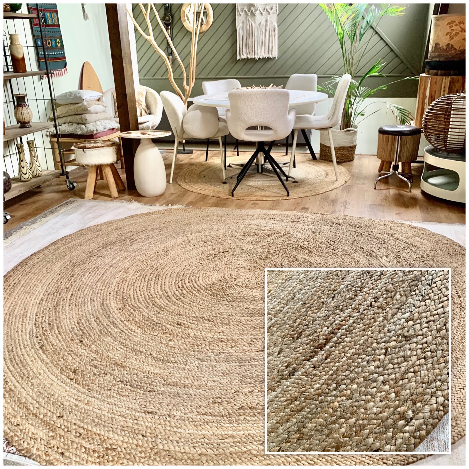 Sisal brons - xxl vloerkleed 250CM - fotoshoot, Huis en Inrichting, Ophalen, Rond, 200 cm of meer, Zo goed als nieuw