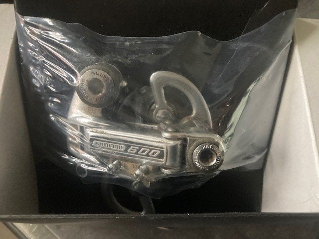 Vintage Shimano 600 Achterderailleur 15 Versnellingen, Gebruikt, Ophalen of Verzenden, Oldtimerfiets, Derailleur of Ketting