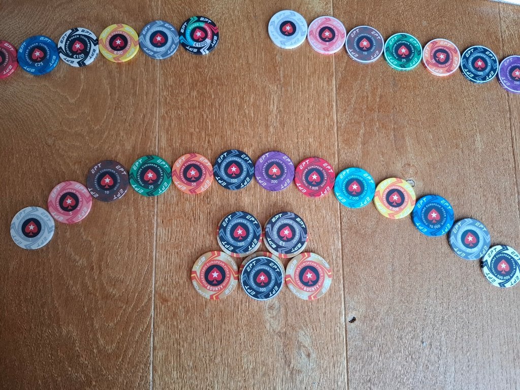 Pokerchips Keramiek EPT Design – Professionele Pokerset, Ophalen of Verzenden, Zo goed als nieuw